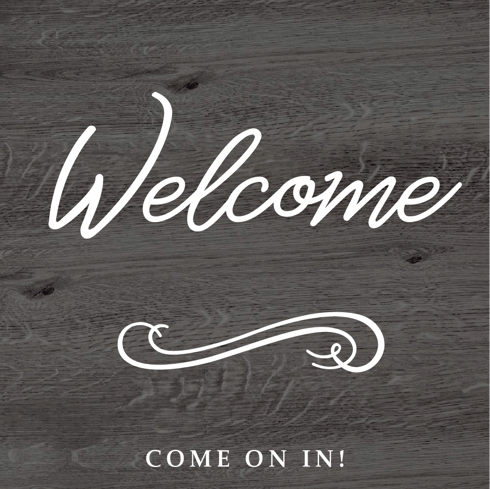 Welcome wood door hanger