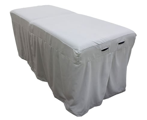Microfiber Massage Table Skirt Gray
