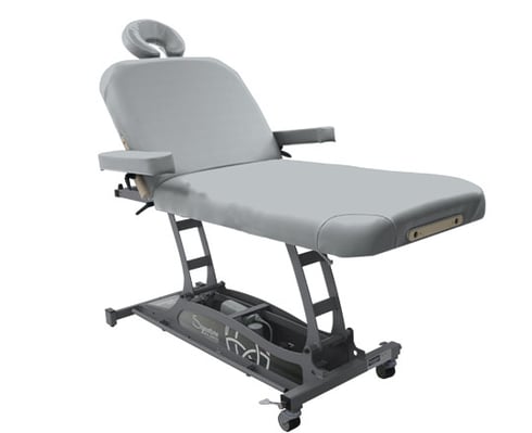 Spa Hands Free Lift Back Electric Table White