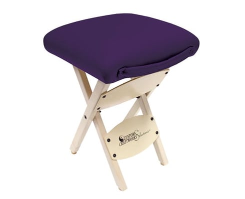 Solutions Wooden Folding Stool - Purple